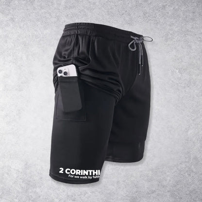 Christianartworkshop Faith Is Our Strength Performance Shorts