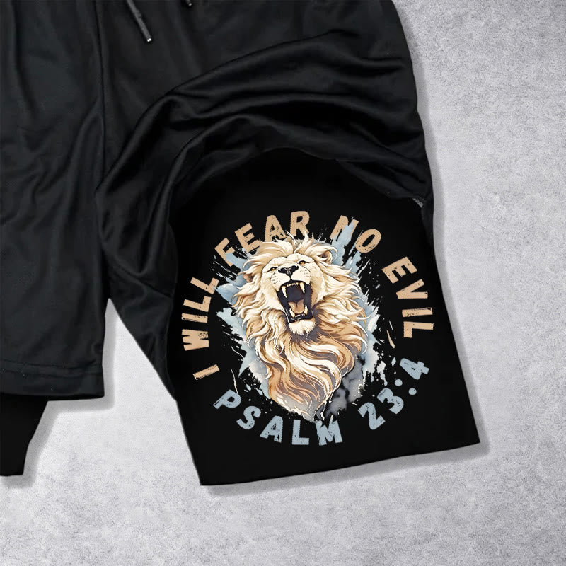 Christianartworkshop Psalm 23 I Will Fear No Evil Printed Shorts