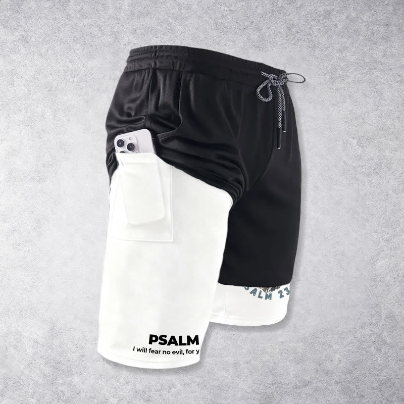 Christianartworkshop Psalm 23 I Will Fear No Evil Printed Shorts