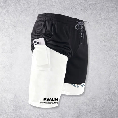 Christianartworkshop Psalm 23 I Will Fear No Evil Printed Shorts