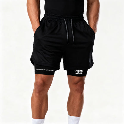 Christianartworkshop The Lord Is My Strength and Shield Knight Performance Shorts