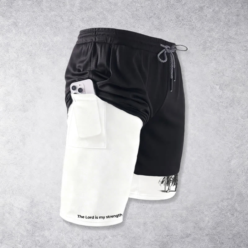 Christianartworkshop The Lord Is My Strength and Shield Knight Performance Shorts