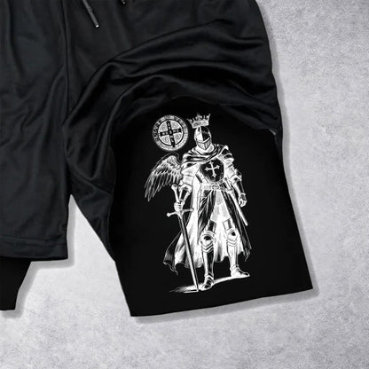 Christianartworkshop The Lord Is My Strength and Shield Knight Performance Shorts