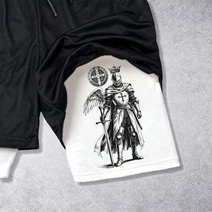 Christianartworkshop The Lord Is My Strength and Shield Knight Performance Shorts