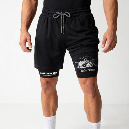 Christianartworkshop Matthew 28:6 He Is Risen Resurrection Performance Shorts