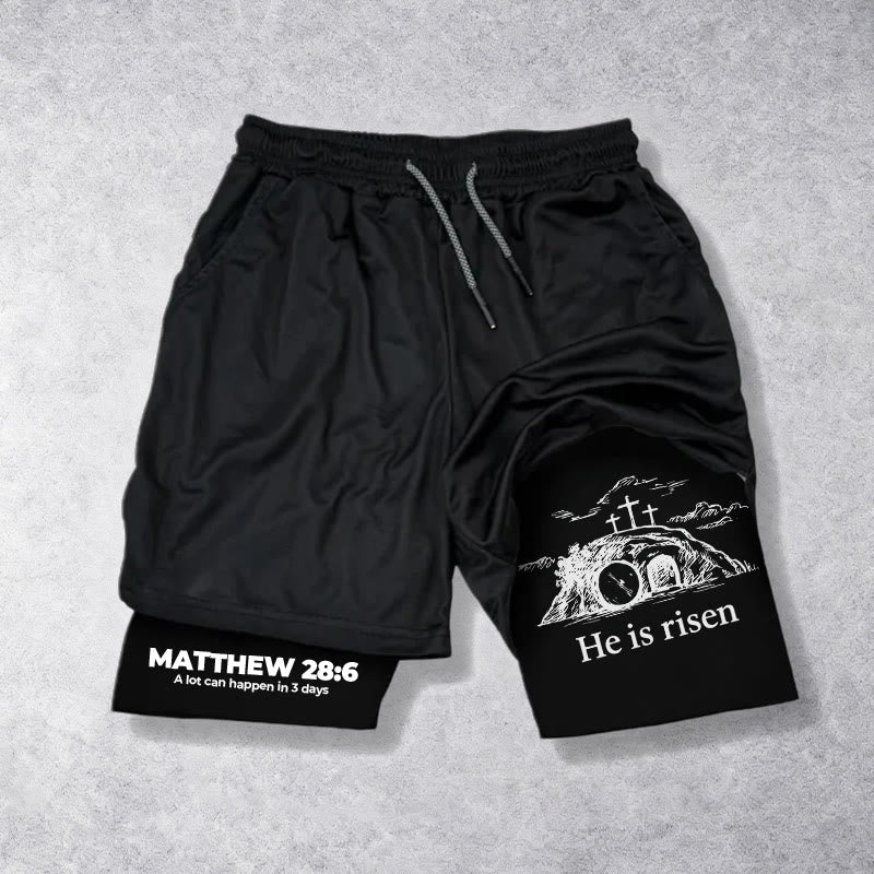 Christianartworkshop Matthew 28:6 He Is Risen Resurrection Performance Shorts