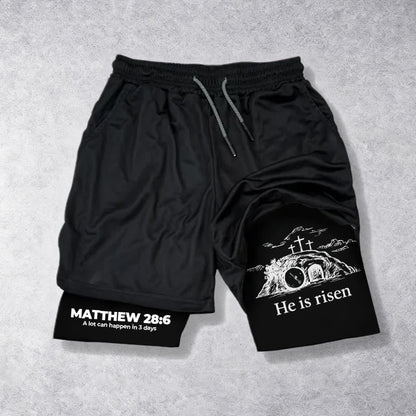 Christianartworkshop Matthew 28:6 He Is Risen Resurrection Performance Shorts