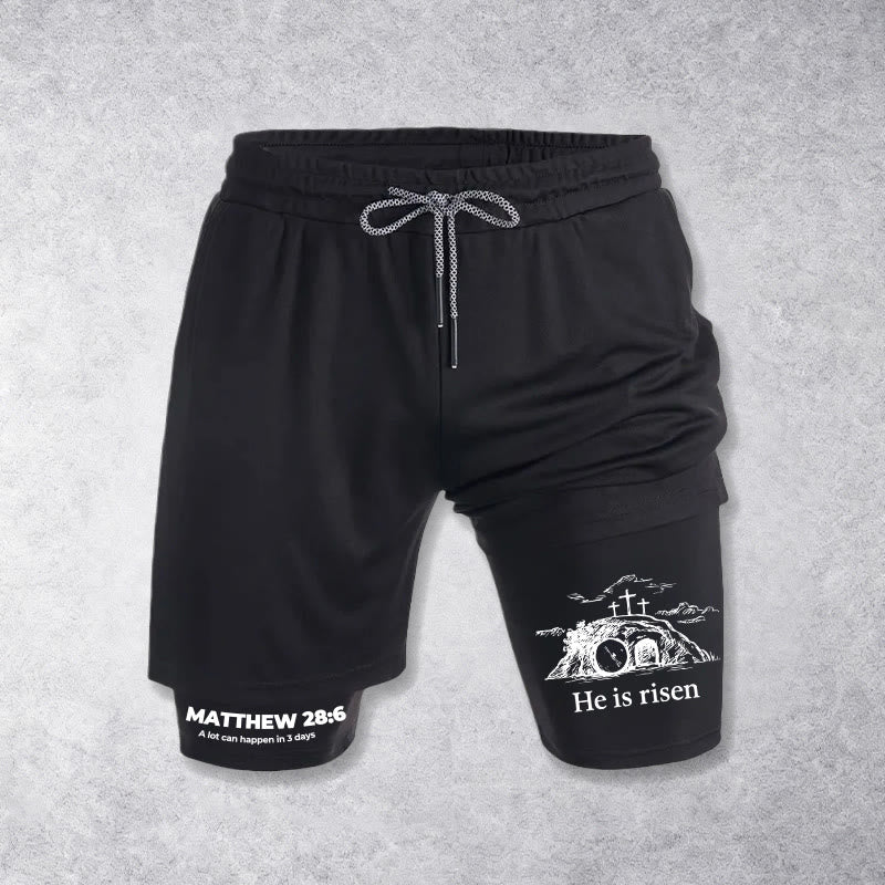 Christianartworkshop Matthew 28:6 He Is Risen Resurrection Performance Shorts