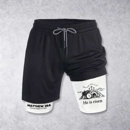 Christianartworkshop Matthew 28:6 He Is Risen Resurrection Performance Shorts