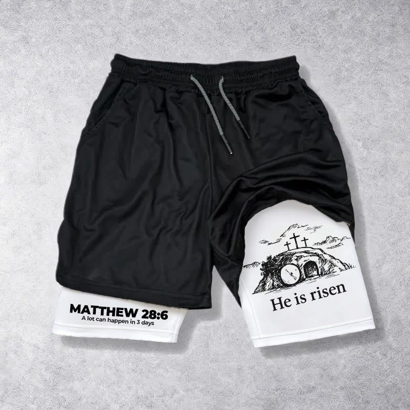 Christianartworkshop Matthew 28:6 He Is Risen Resurrection Performance Shorts