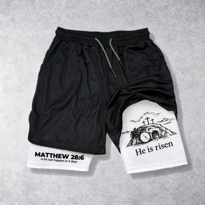 Christianartworkshop Matthew 28:6 He Is Risen Resurrection Performance Shorts