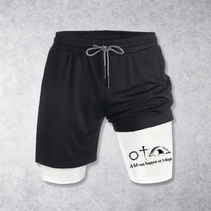 Christianartworkshop A Lot Can Happen in 3 Days Resurrection Symbols Performance Shorts