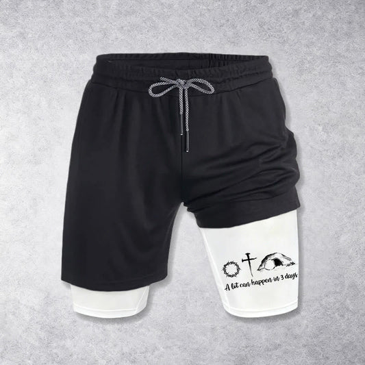 Christianartworkshop A Lot Can Happen in 3 Days Resurrection Symbols Performance Shorts