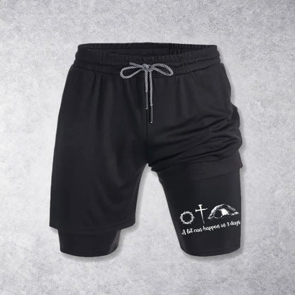 Christianartworkshop A Lot Can Happen in 3 Days Resurrection Symbols Performance Shorts