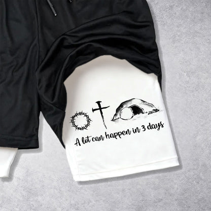 Christianartworkshop A Lot Can Happen in 3 Days Resurrection Symbols Performance Shorts
