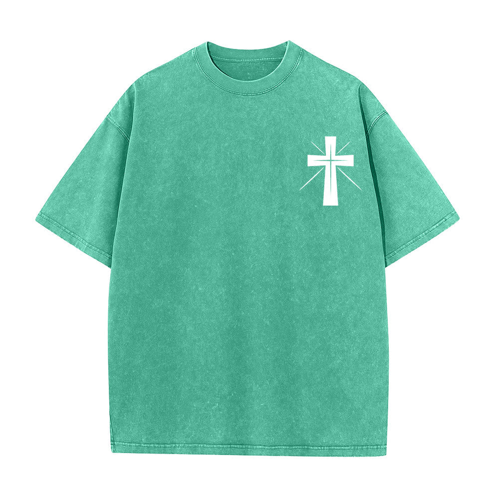 Christianartworkshop Seek First the Kingdom of God Unisex Washed T-Shirt