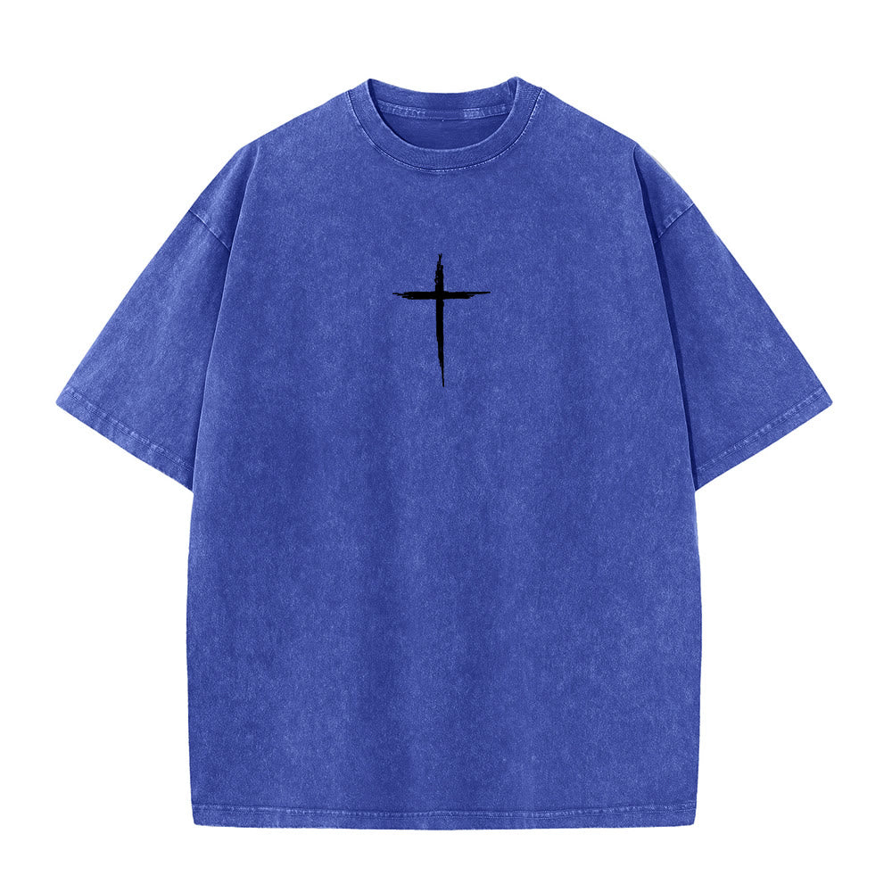 Christianartworkshop Repent For The Kingdom Of Heaven Unisex Washed T-Shirt