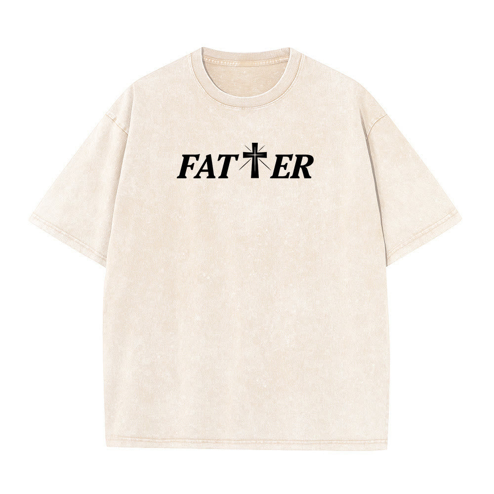 Christianartworkshop Faith-Filled Jesus Crown of Thorns Unisex Washed T-Shirt
