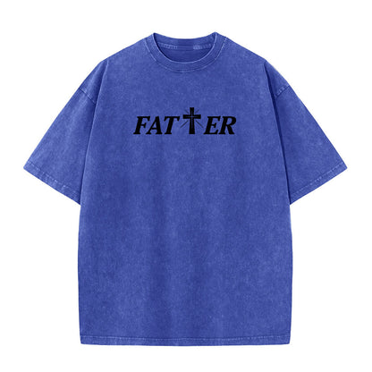 Christianartworkshop Faith-Filled Jesus Crown of Thorns Unisex Washed T-Shirt
