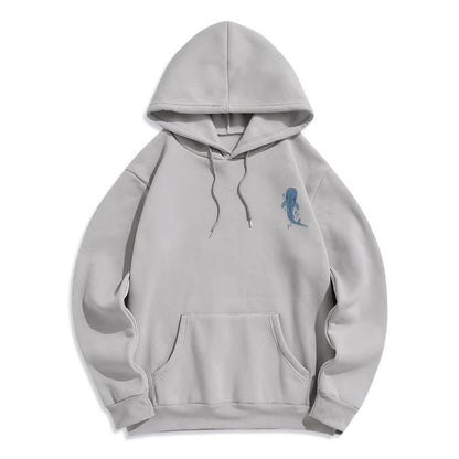 Modern Colored Style Faith Beneath the Waves Fleece Lined Polyester Hoodie