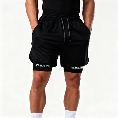 Christianartworkshop Psalms 23:1 Faith Over Fear Eagle Performance Shorts