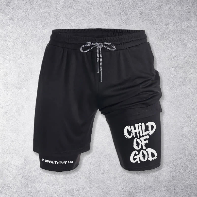 Christianartworkshop 2 Corinthians 6:18 Child Of God Performance Shorts