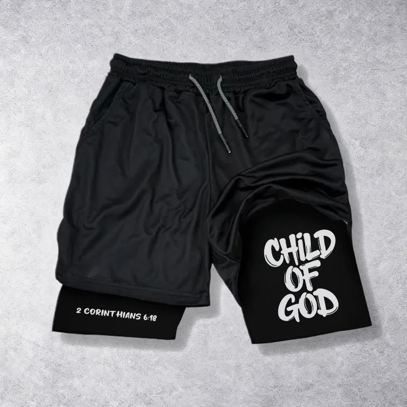Christianartworkshop 2 Corinthians 6:18 Child Of God Performance Shorts