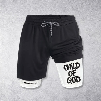 Christianartworkshop 2 Corinthians 6:18 Child Of God Performance Shorts