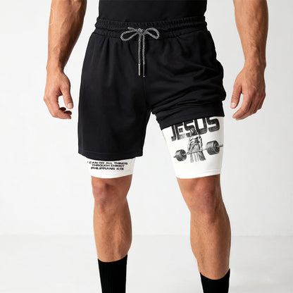 Christianartworkshop Philippians 4:13 I Can Do All Things Through Christ Performance Shorts