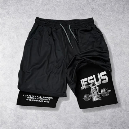 Christianartworkshop Philippians 4:13 I Can Do All Things Through Christ Performance Shorts