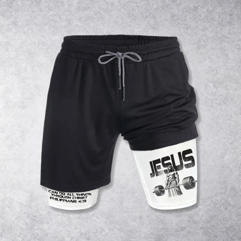 Christianartworkshop Philippians 4:13 I Can Do All Things Through Christ Performance Shorts
