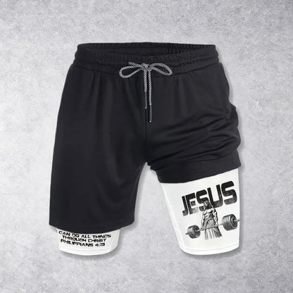 Christianartworkshop Philippians 4:13 I Can Do All Things Through Christ Performance Shorts