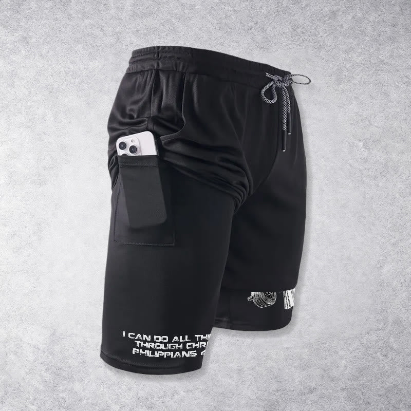 Christianartworkshop Philippians 4:13 I Can Do All Things Through Christ Performance Shorts