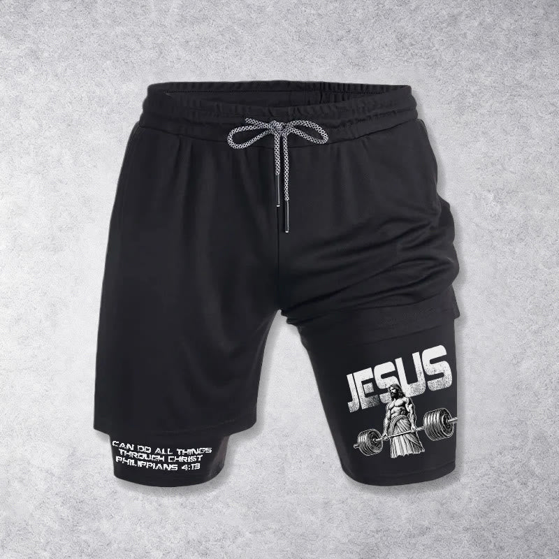 Christianartworkshop Philippians 4:13 I Can Do All Things Through Christ Performance Shorts