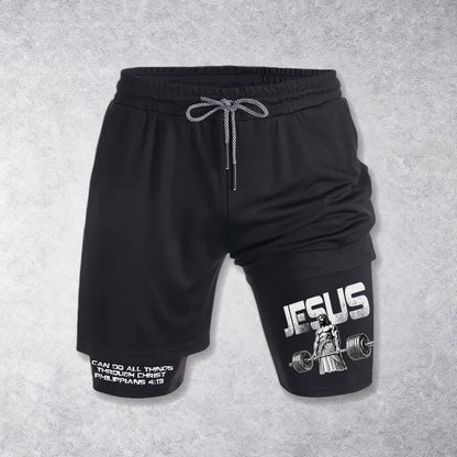 Christianartworkshop Philippians 4:13 I Can Do All Things Through Christ Performance Shorts