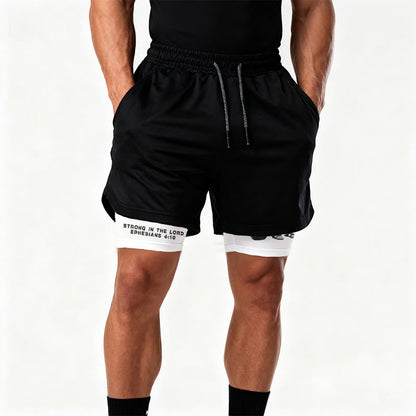 Christianartworkshop Ephesians 6:10 Jesus Weightlifting Performance Shorts