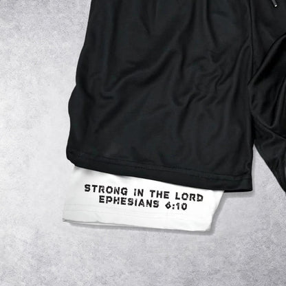 Christianartworkshop Ephesians 6:10 Jesus Weightlifting Performance Shorts