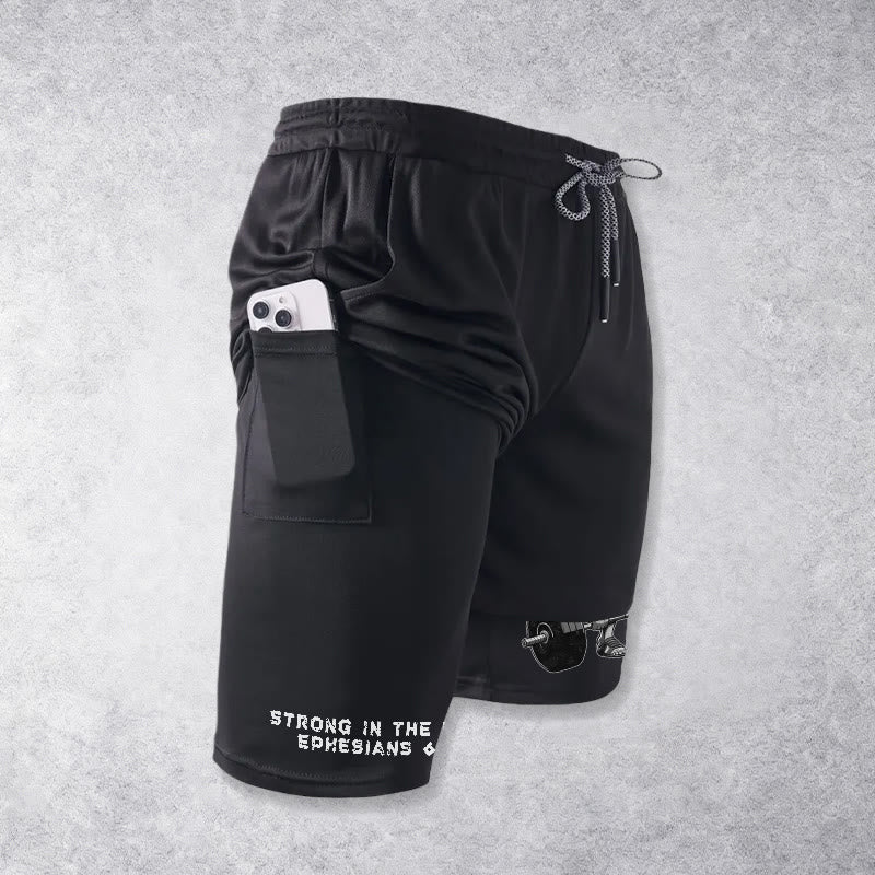 Christianartworkshop Ephesians 6:10 Jesus Weightlifting Performance Shorts