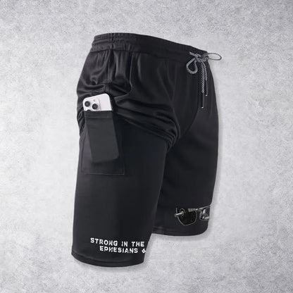 Christianartworkshop Ephesians 6:10 Jesus Weightlifting Performance Shorts