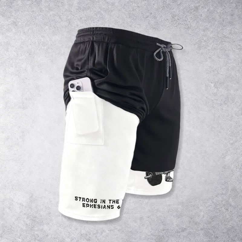 Christianartworkshop Ephesians 6:10 Jesus Weightlifting Performance Shorts
