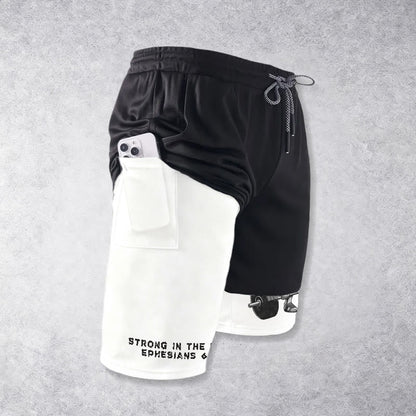 Christianartworkshop Ephesians 6:10 Jesus Weightlifting Performance Shorts
