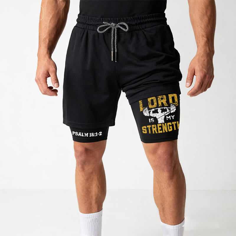Christianartworkshop Psalm 18:1-2 The Lord Is My Strength Performance Shorts
