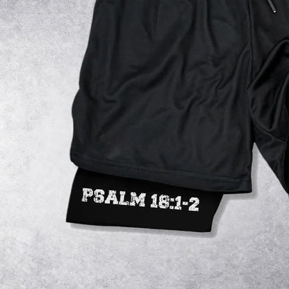 Christianartworkshop Psalm 18:1-2 The Lord Is My Strength Performance Shorts