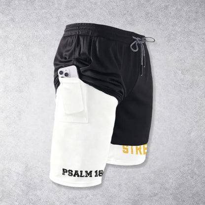 Christianartworkshop Psalm 18:1-2 The Lord Is My Strength Performance Shorts