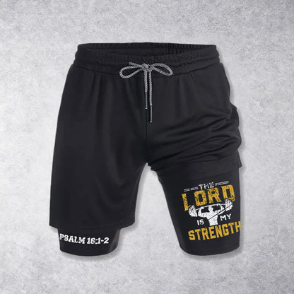 Christianartworkshop Psalm 18:1-2 The Lord Is My Strength Performance Shorts