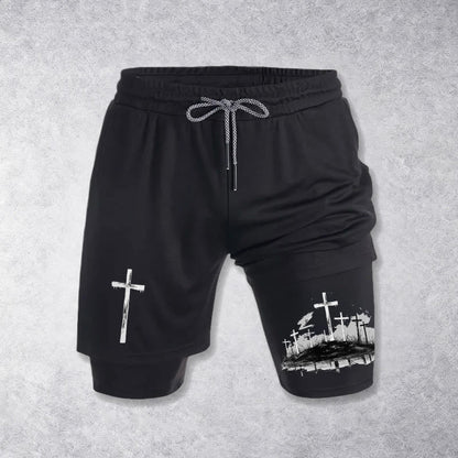 Christianartworkshop Calvary Cross Scene Performance Layered Shorts