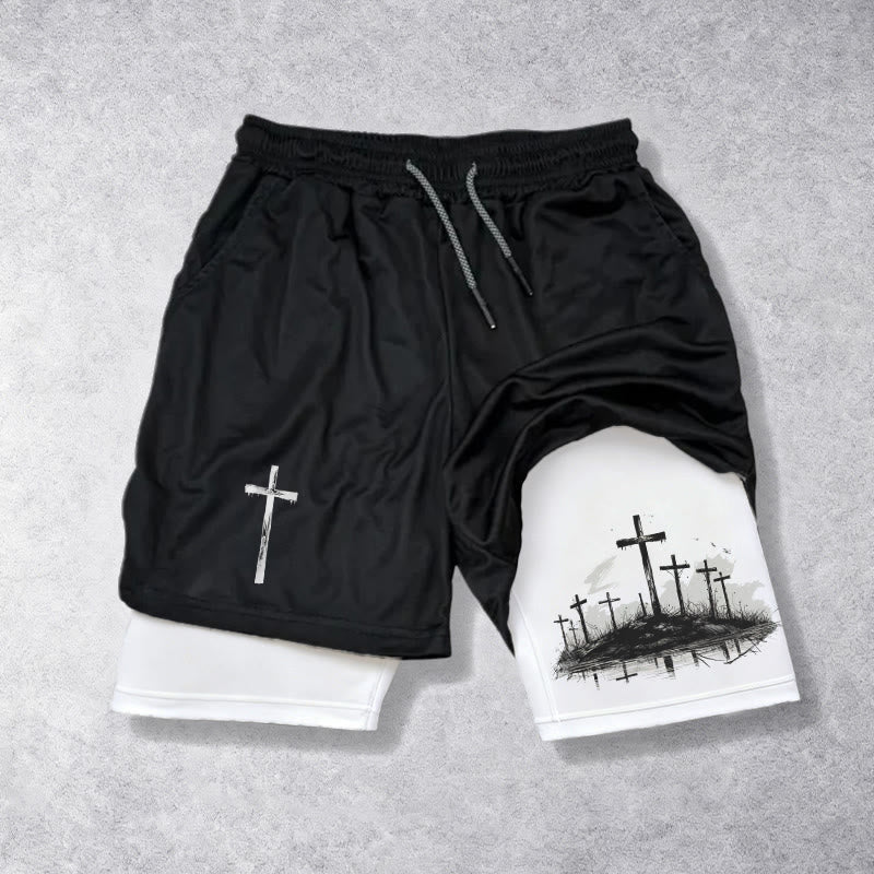 Christianartworkshop Calvary Cross Scene Performance Layered Shorts
