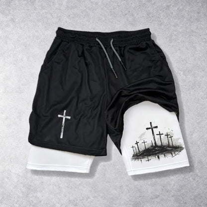 Christianartworkshop Calvary Cross Scene Performance Layered Shorts