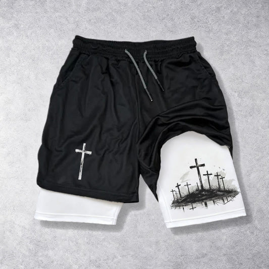 Christianartworkshop Calvary Cross Scene Performance Layered Shorts