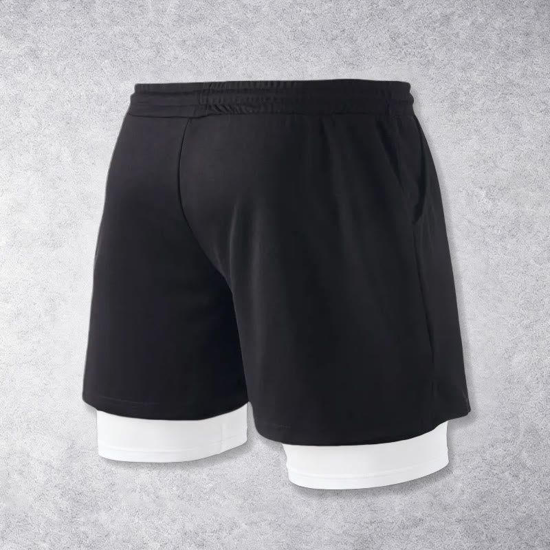 Christianartworkshop Jesus & Crown of Thorns Cross Performance Layered Shorts